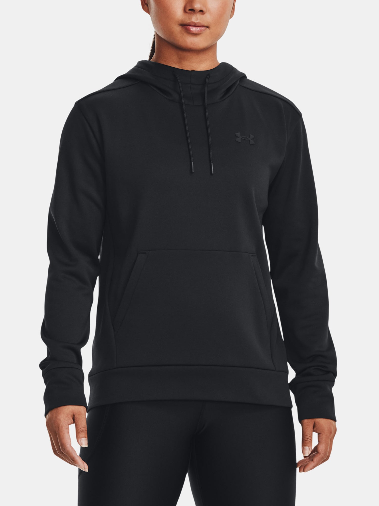 Under Armour Nõi Armour Fleece LC Hoodie pulóver hosszú ujjú póló, fekete