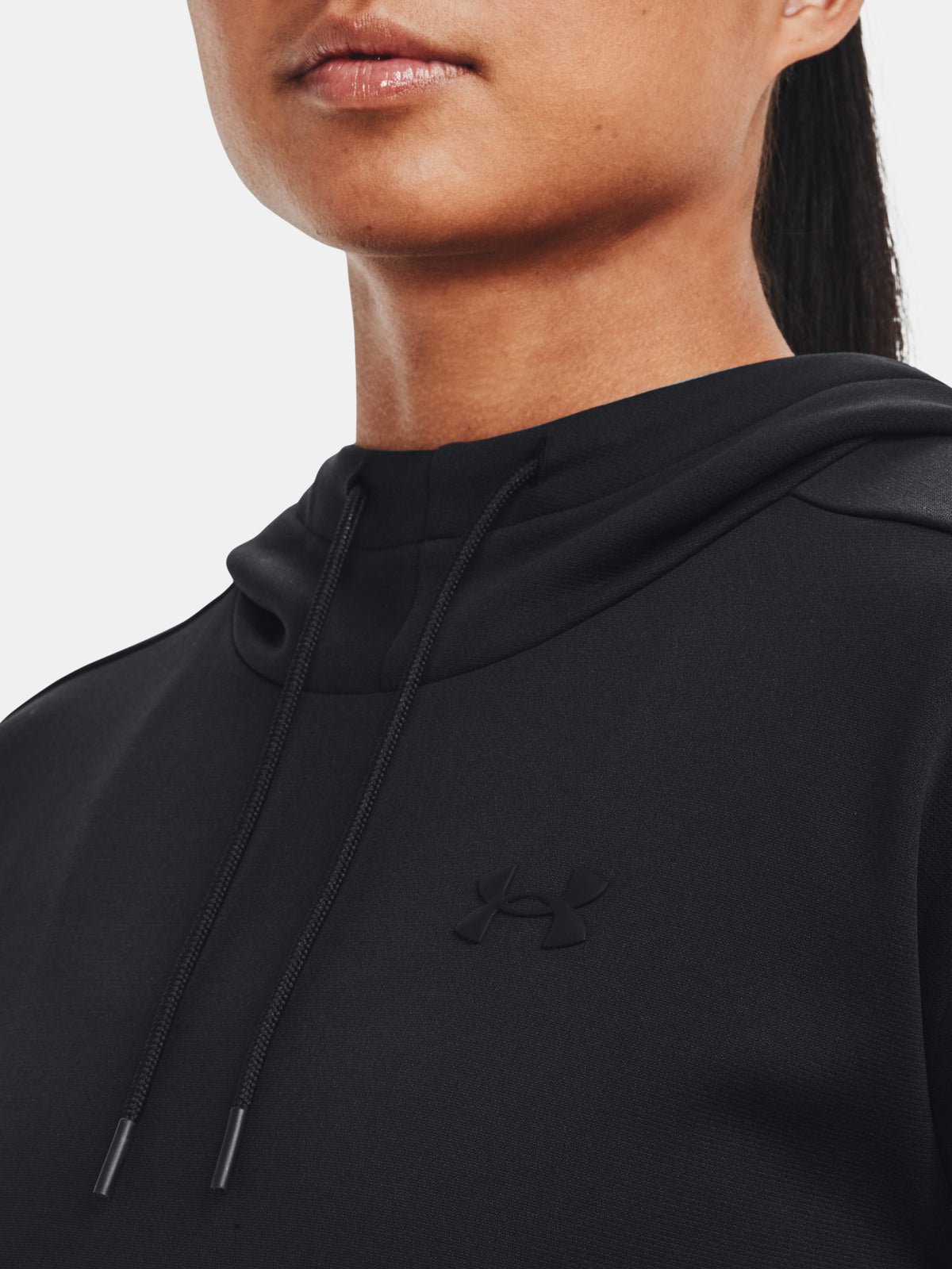 Under Armour Nõi Armour Fleece LC Hoodie pulóver hosszú ujjú póló, fekete