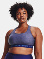 Under Armour Nõi Crossback Mid Heather Bra melltartó kék sportmelltartó