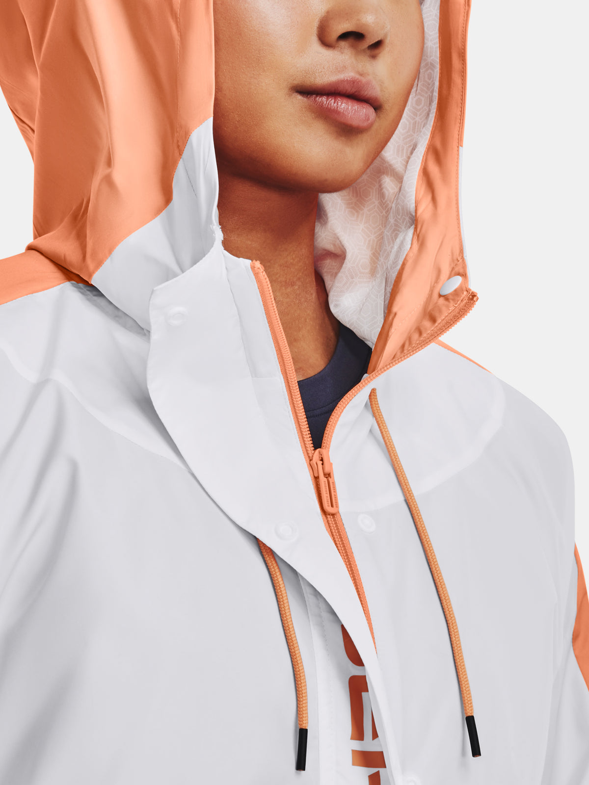 Under Armour Nõi dzseki UA Rush Woven FZ Jacket fehér kabát
