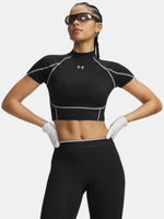 Under Armour Nõi HeatGear Elite Crop Mck SS-BLK fekete póló