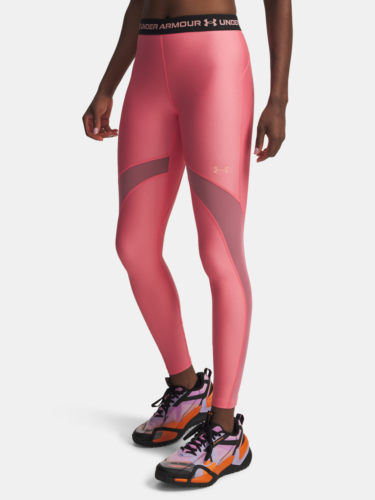 Under Armour Nõi HeatGear Mesh Legging rózsaszín leggings