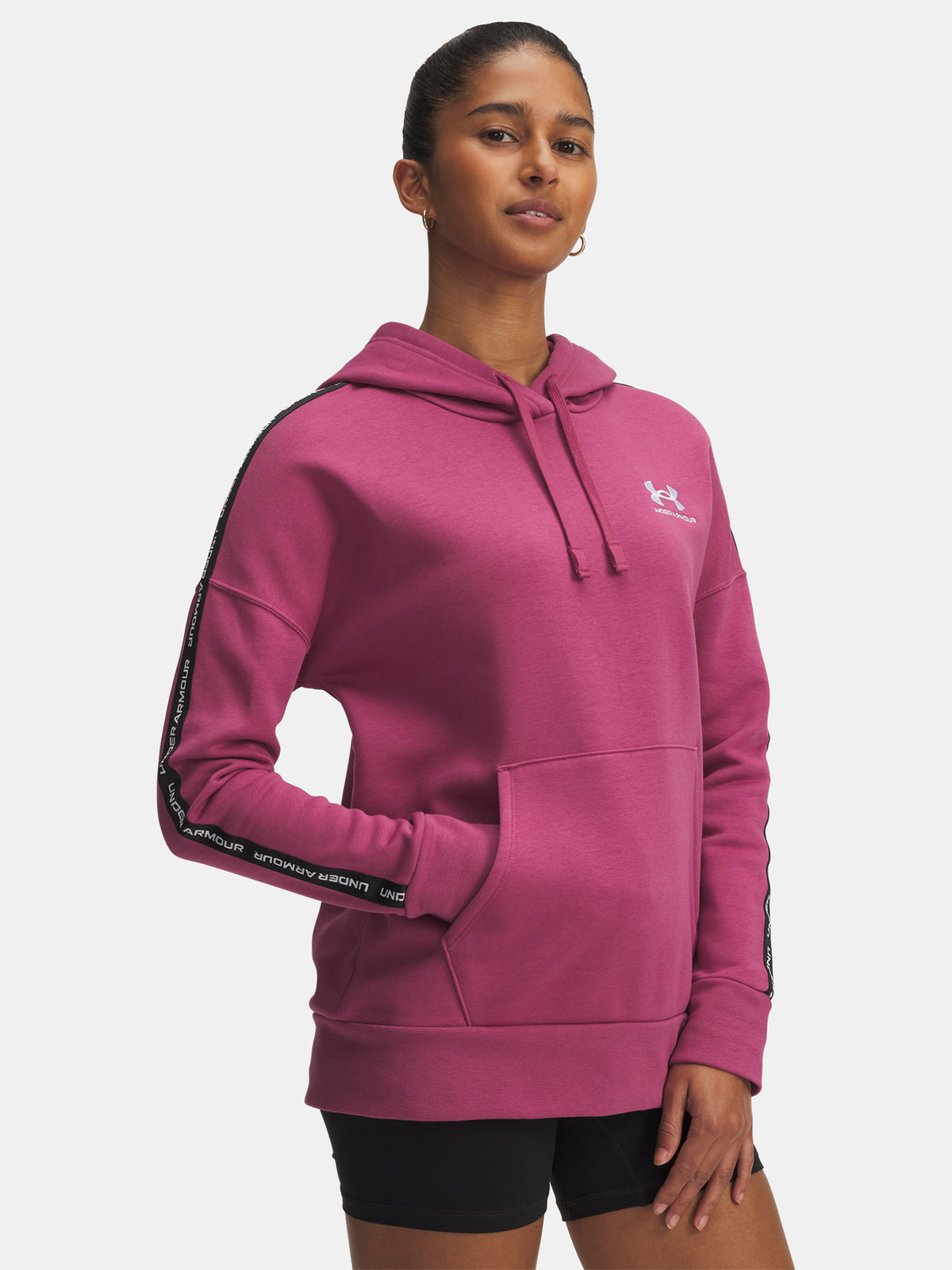 Under Armour Nõi Icon Fleece Taped Hdy-RED pulóver