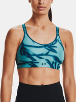 Under Armour Nõi Infinity Mid Printed Bra melltartó kék sportmelltartó