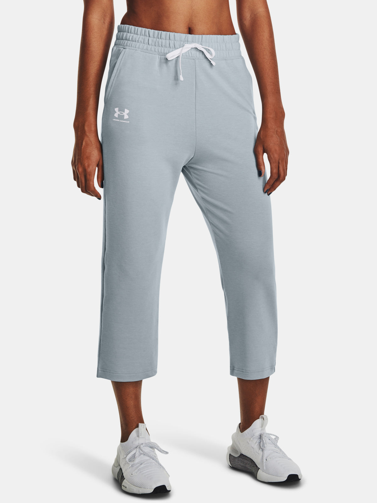Under Armour Nõi melegítõnadrág UA Rival Terry Flare Crop nadrág, kék