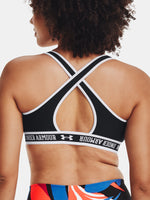 Under Armour Nõi melltartó UA Crossback Mid Block kék sportmelltartó