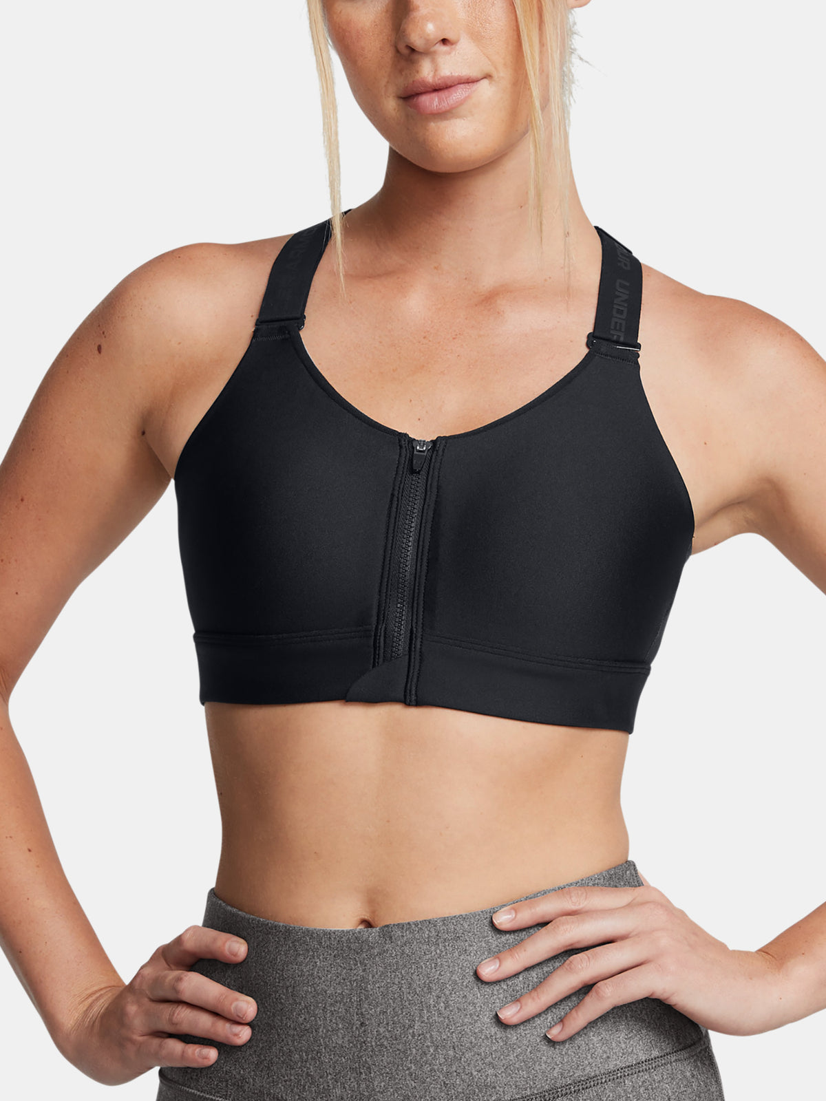 Under Armour Nõi melltartó UA Infinity High Zip 2.0 Bra-BLK Sportmelltartó