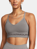 Under Armour Nõi melltartó UA Seamless Low Long Bra sportmelltartó, szürke