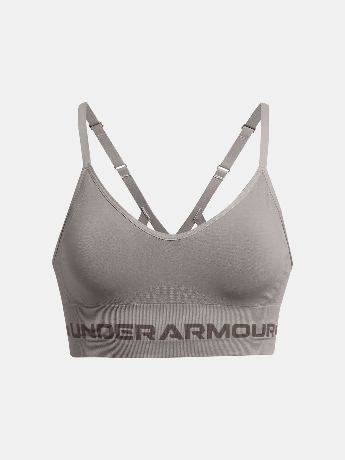 Under Armour Nõi melltartó UA Seamless Low Long Bra sportmelltartó, szürke
