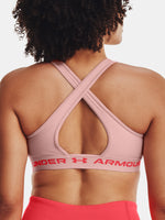 Nõi melltartó Under Armour UA Crossback Mid Hthr rózsaszín sportmelltartó