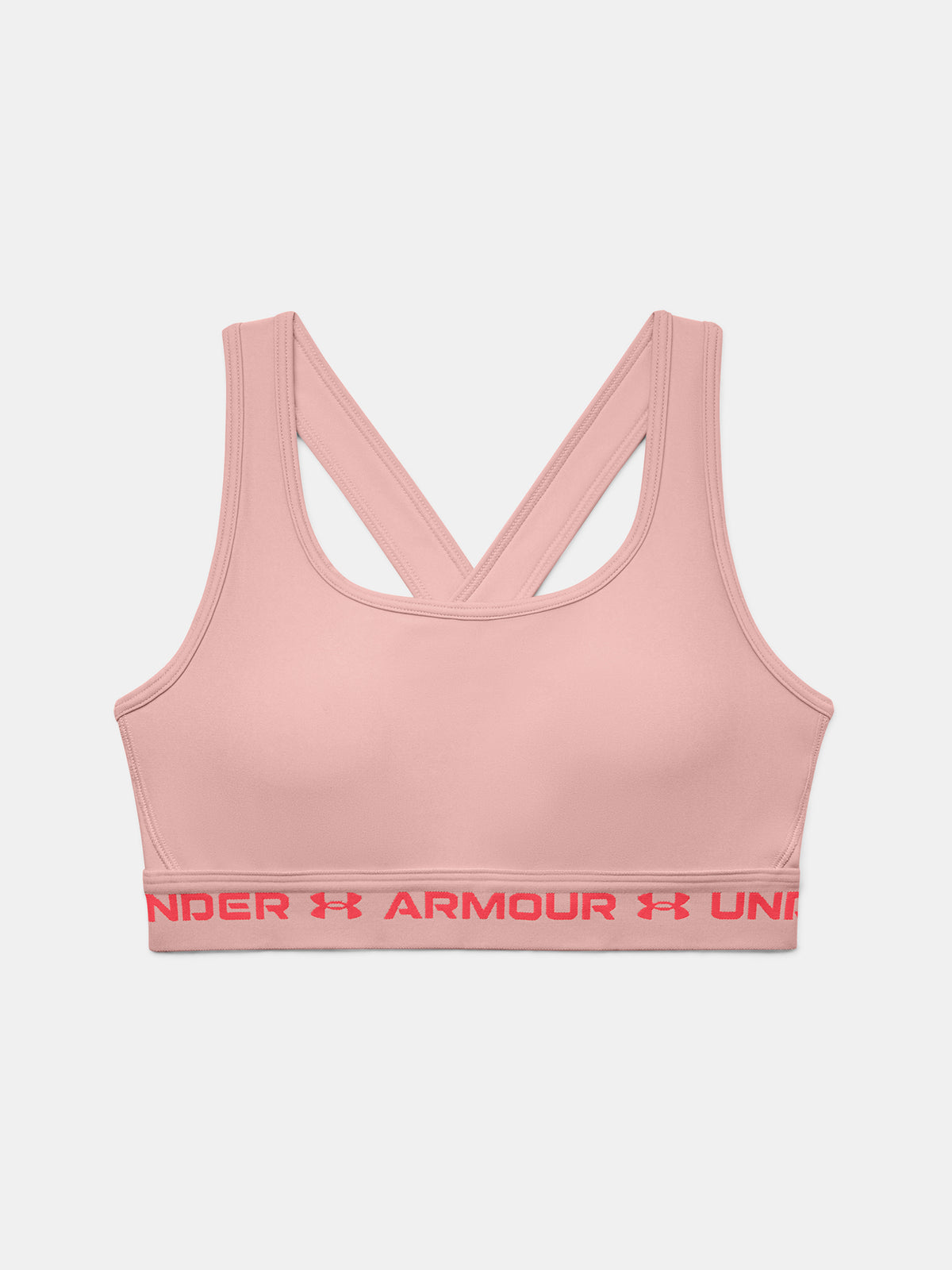 Nõi melltartó Under Armour UA Crossback Mid Hthr rózsaszín sportmelltartó