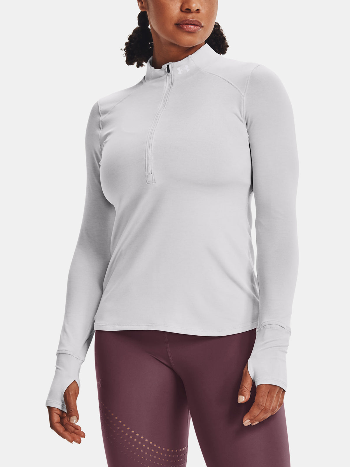 Under Armour Nõi Qualifier Run 2.0 1/2 Zip szürke póló