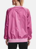 Under Armour Nõi Recover Storm Woven Shine Crew rózsaszín pulóver