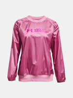 Under Armour Nõi Recover Storm Woven Shine Crew rózsaszín pulóver