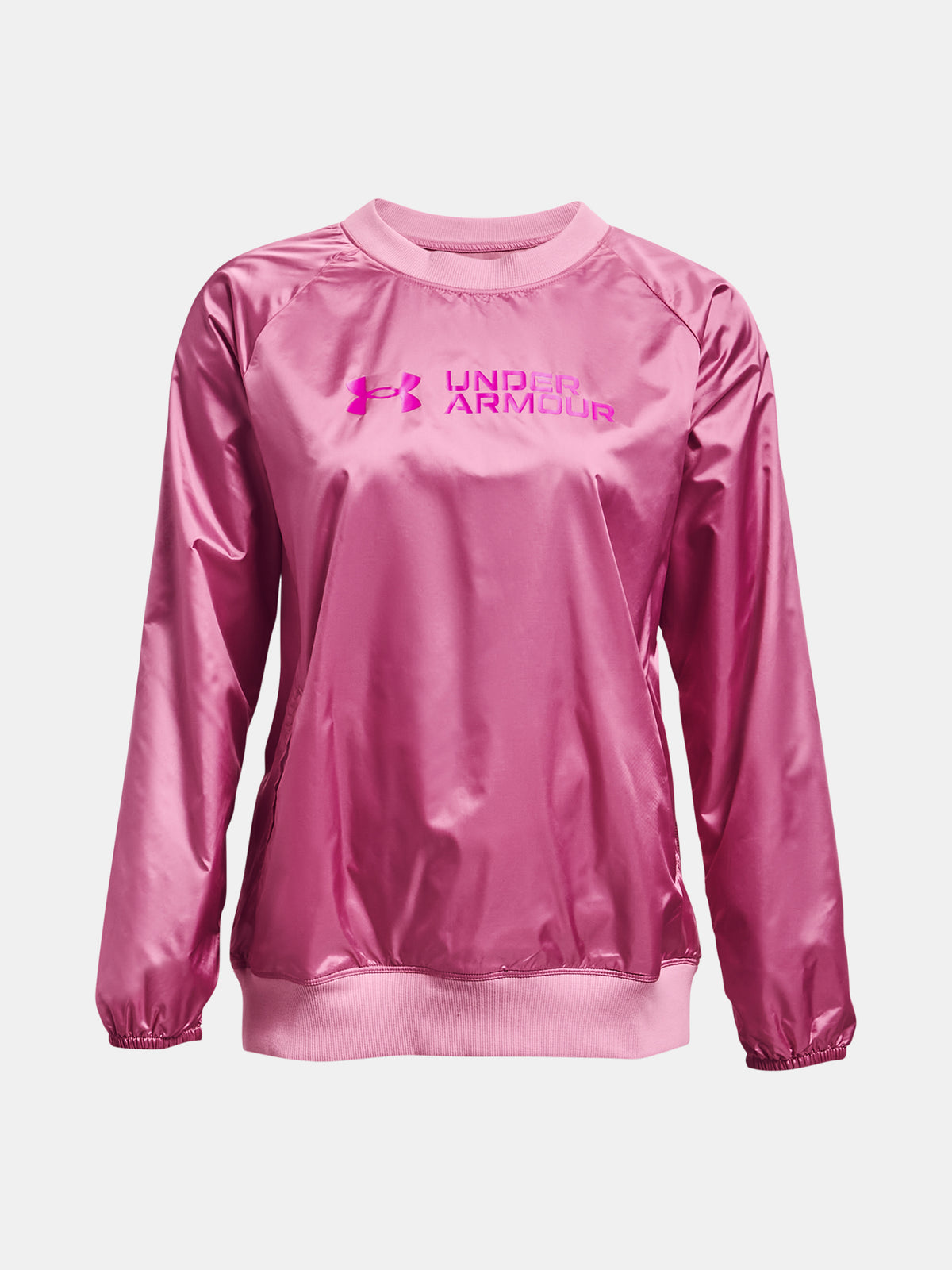 Under Armour Nõi Recover Storm Woven Shine Crew rózsaszín pulóver
