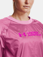 Under Armour Nõi Recover Storm Woven Shine Crew rózsaszín pulóver