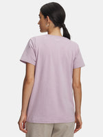 Under Armour Nõi Rival Cotton Wash SS rózsaszín póló