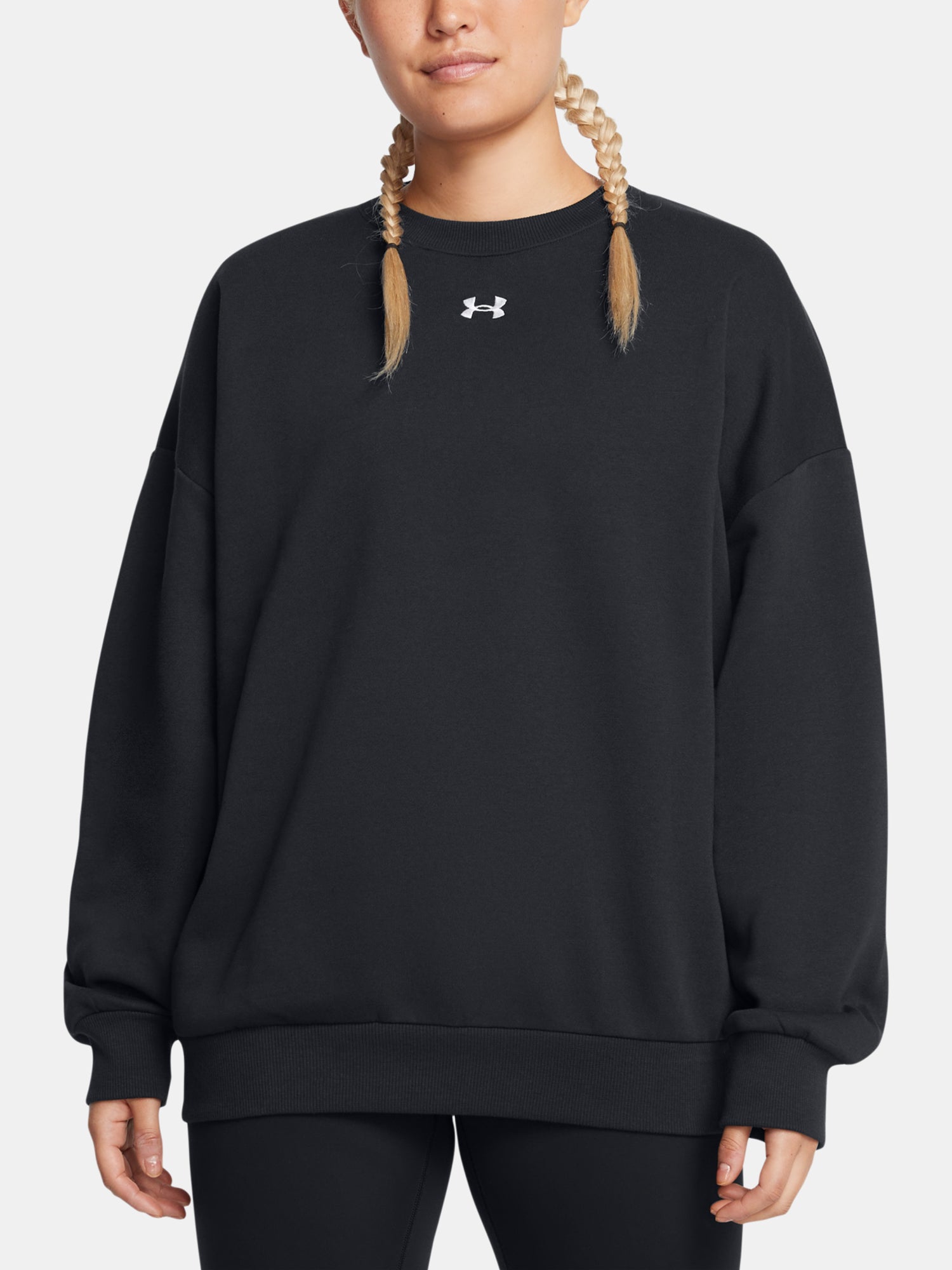 Under Armour Nõi Rival Fleece OS Crew-BLK pulóver