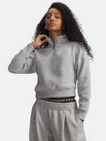 Under Armour Nõi Rival Fleece Script HZ szürke pulóver