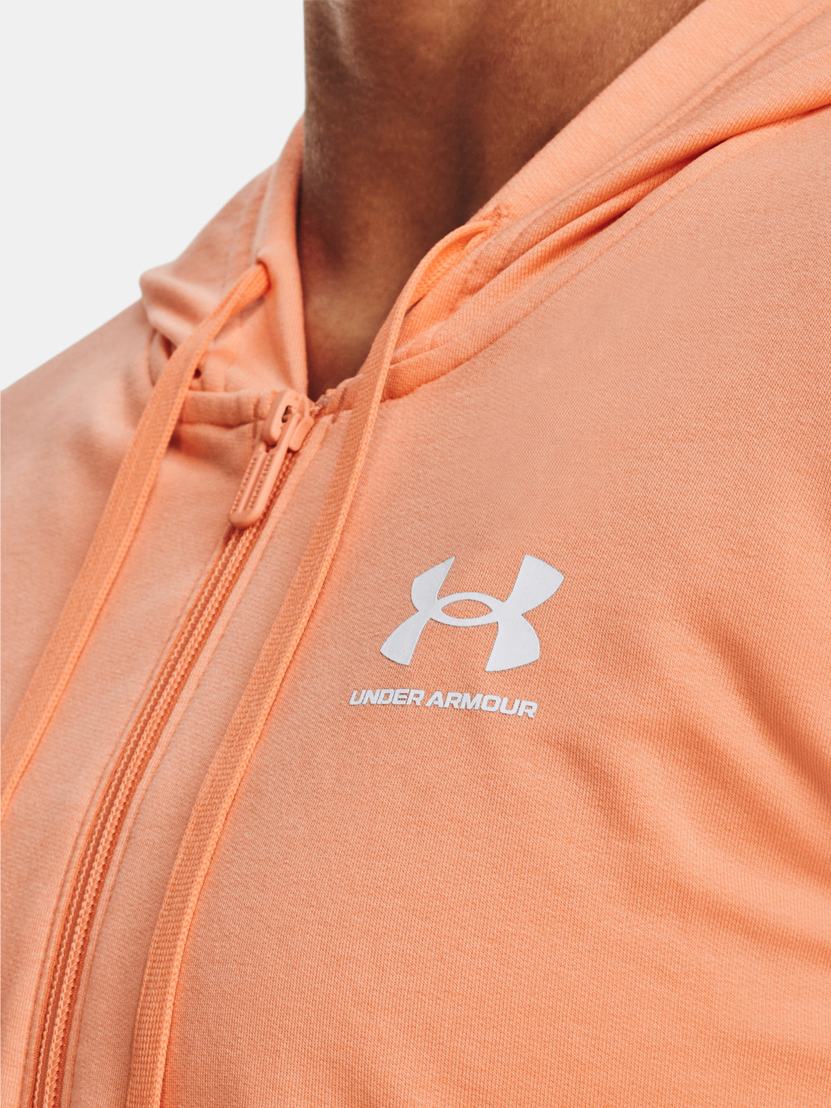 Under Armour Nõi Rival Terry FZ Hoodie pulóver, narancssárga