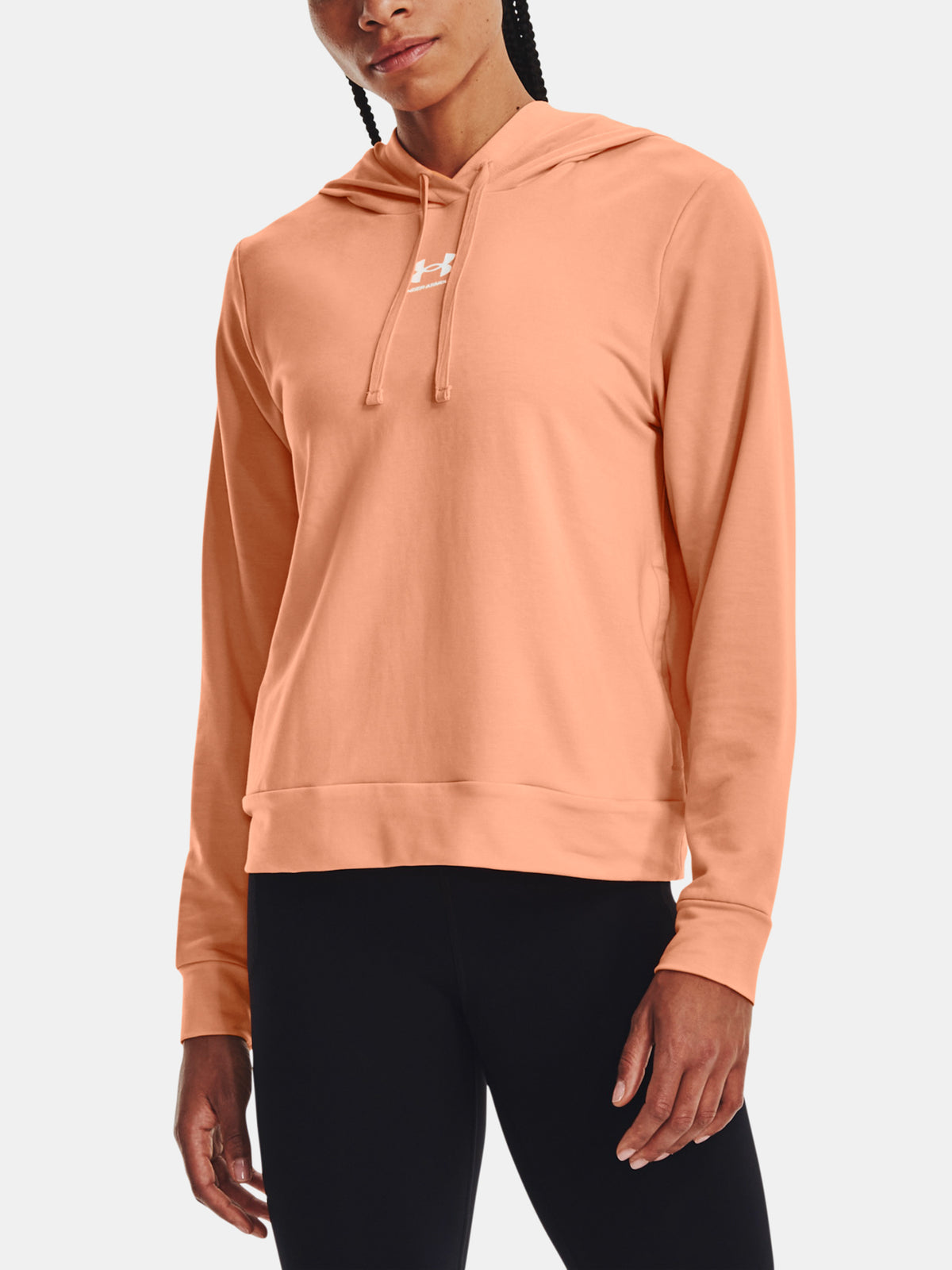 Under Armour Nõi Rival Terry Hoodie pulóver, narancssárga