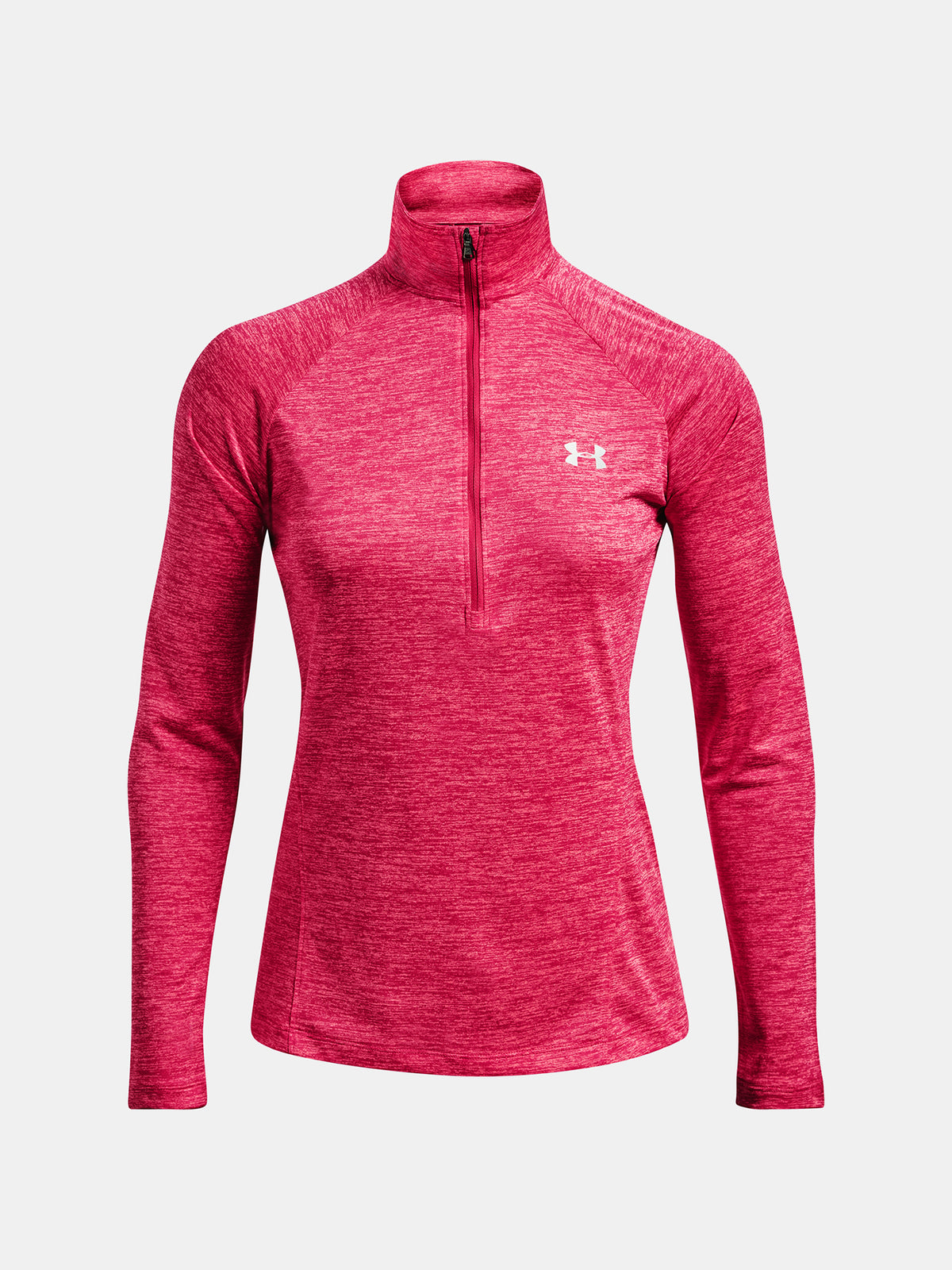 Under Armour Nõi Tech 1/2 Zip - Twist póló, rózsaszín