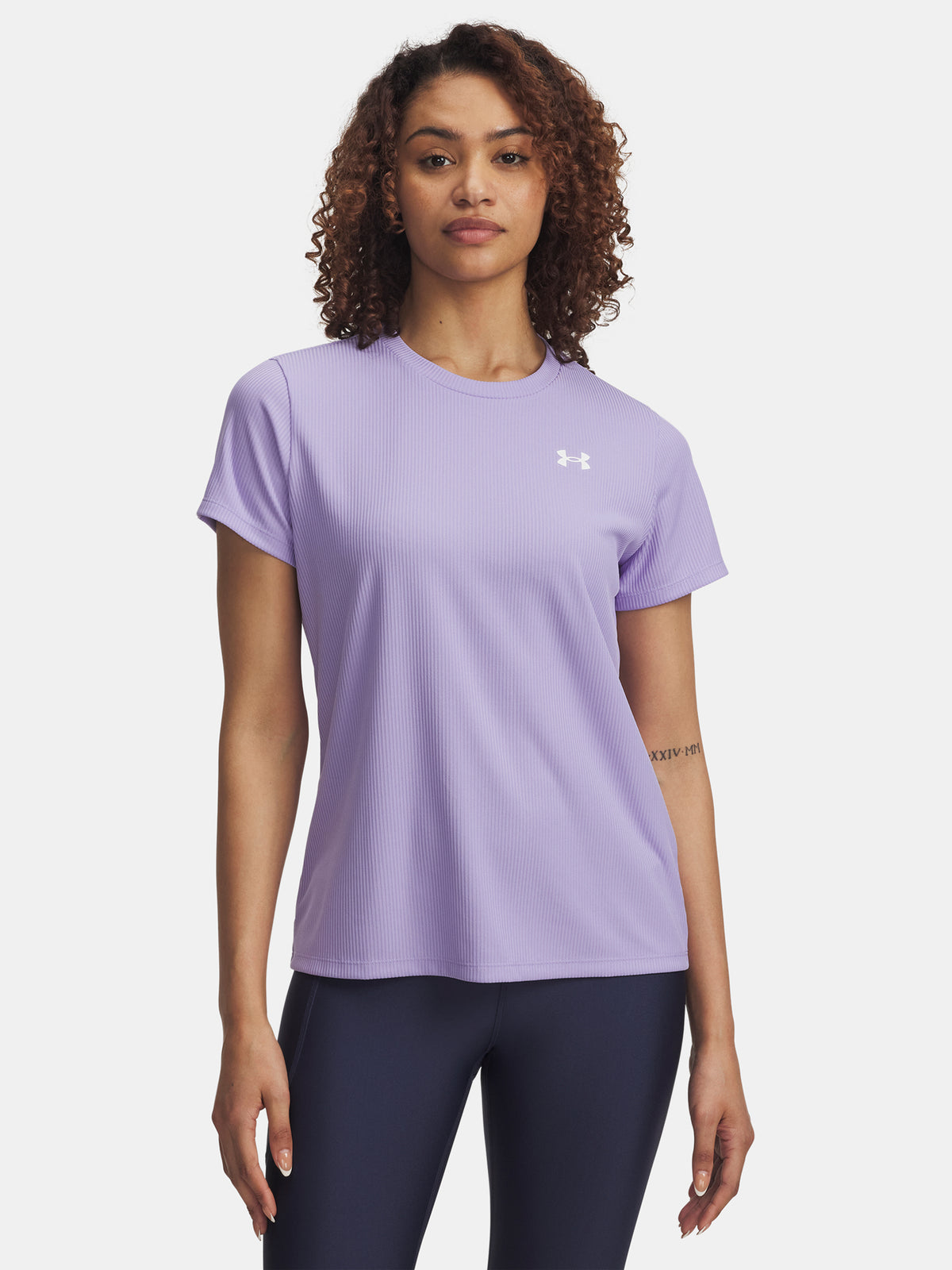 Under Armour Nõi Tech Rib SSC-PPL póló, lila