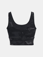 Under Armour Nõi trikó Meridian Fitted CropTankPrnt fekete sportmelltartó
