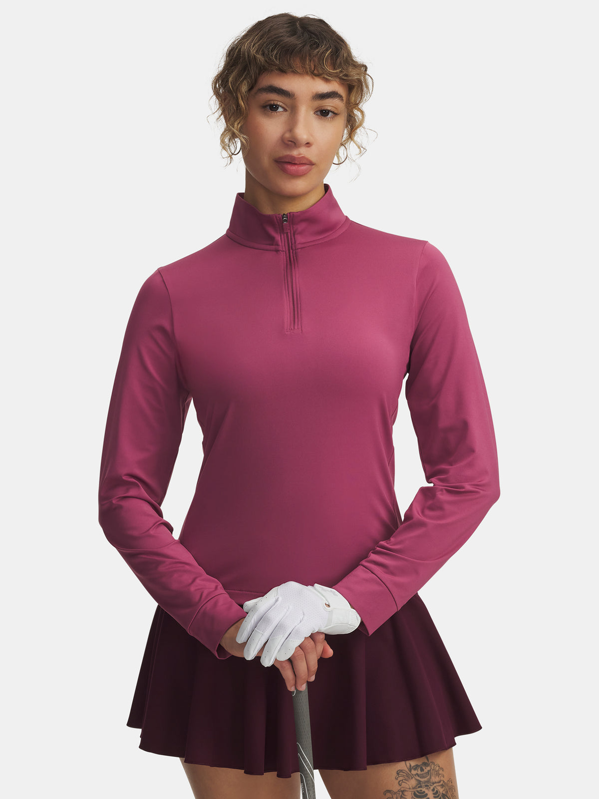Under Armour Nõi UA Drive 1/4 Zip-RED Hosszú ujjú póló