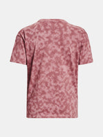 Under Armour Nõi UA LOGO AOP HEAVYWEIGHT SS póló, rózsaszín