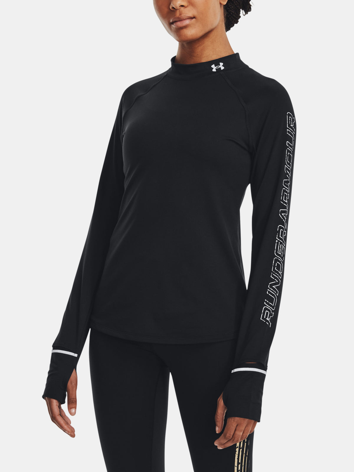 Under Armour Nõi UA OutRun the Cold LS fekete póló