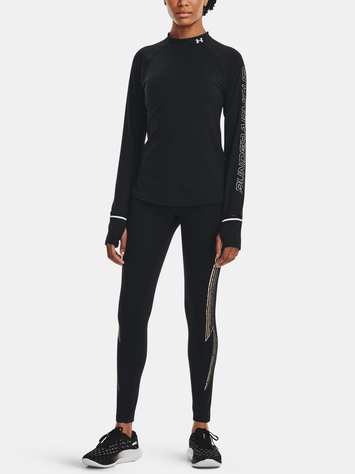 Under Armour Nõi UA OutRun the Cold LS fekete póló