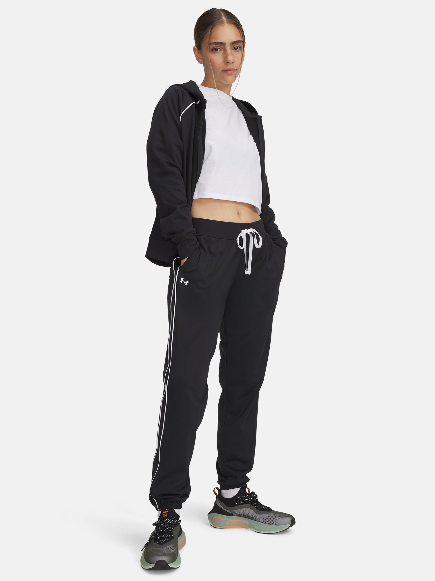 Under Armour Nõi UA Rival Tricot Tracksuit HD szett Melegítő fekete