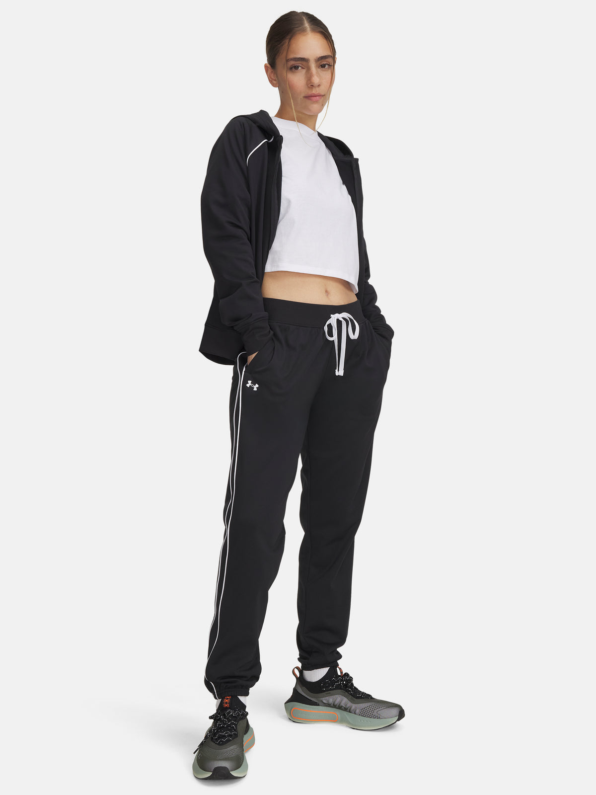 Under Armour Nõi UA Rival Tricot Tracksuit HD szett Melegítő fekete
