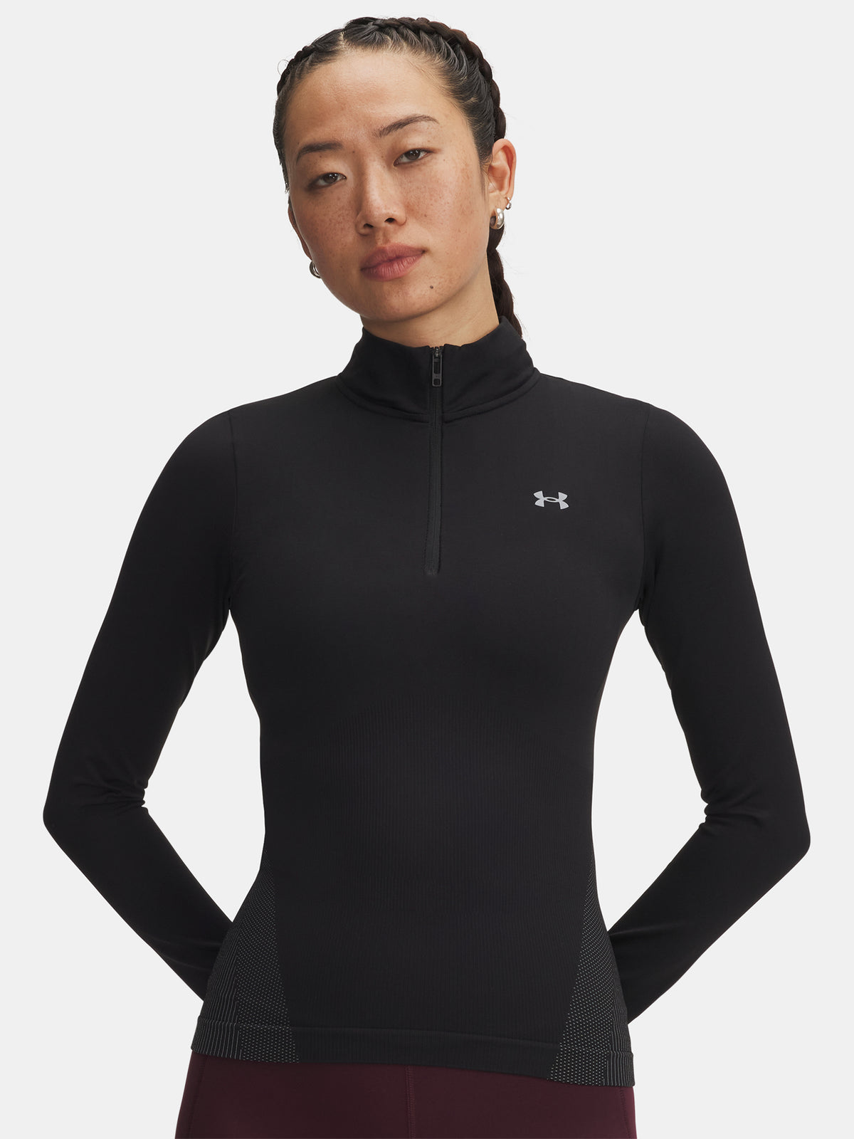 Under Armour Nõi UA Vanish Seamless 1/4 Zip-BLK Hosszú ujjú póló