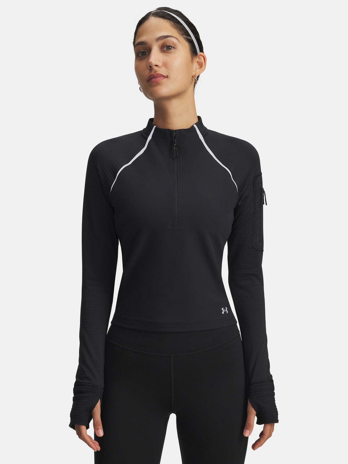 Under Armour Nõi UA Velociti Pro CW Half Zip-BLK Hosszú ujjú póló