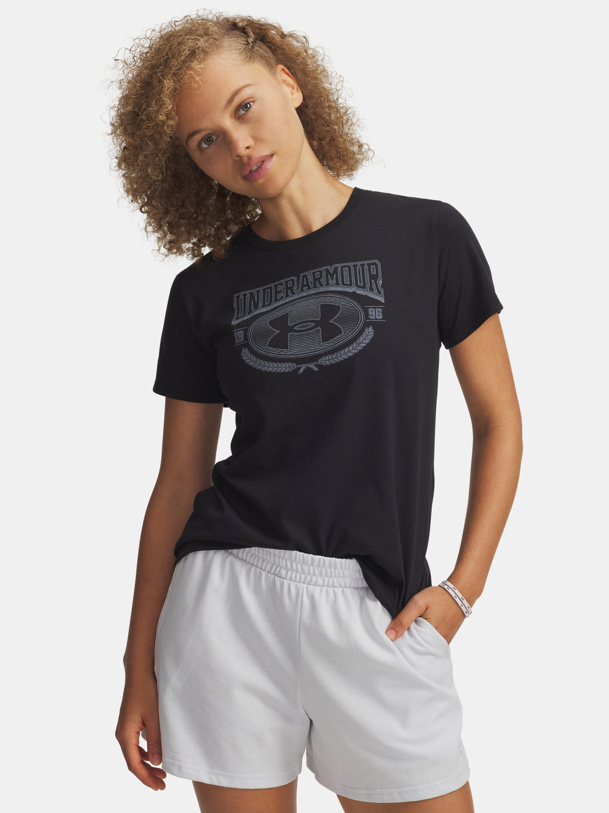 Under Armour Nõi UA W VARSITY SS fekete póló