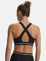 Nõi Under Armour Crossback Mid Bra-BLK melltartó fekete sportmelltartó