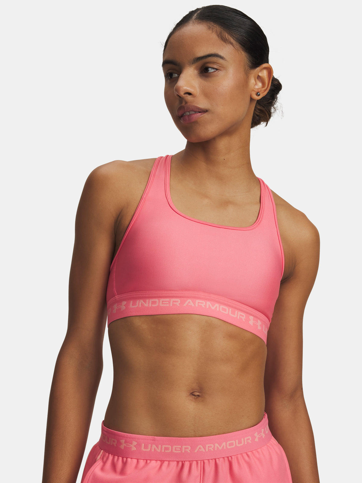 Nõi Under Armour Crossback Mid Bra-PNK melltartó Sportmelltartó