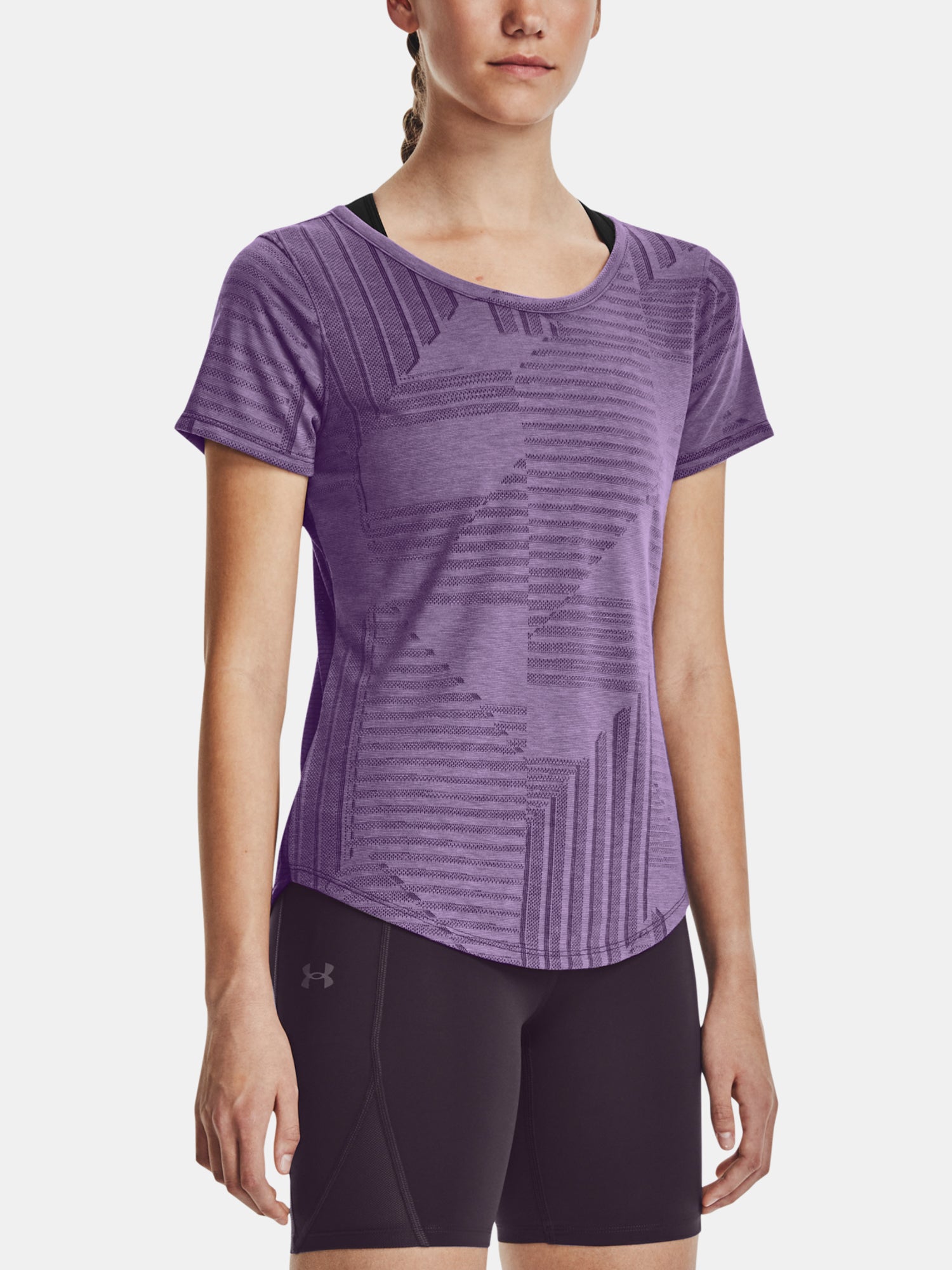 Nõi Under Armour Streaker Deco Diamond SS lila póló