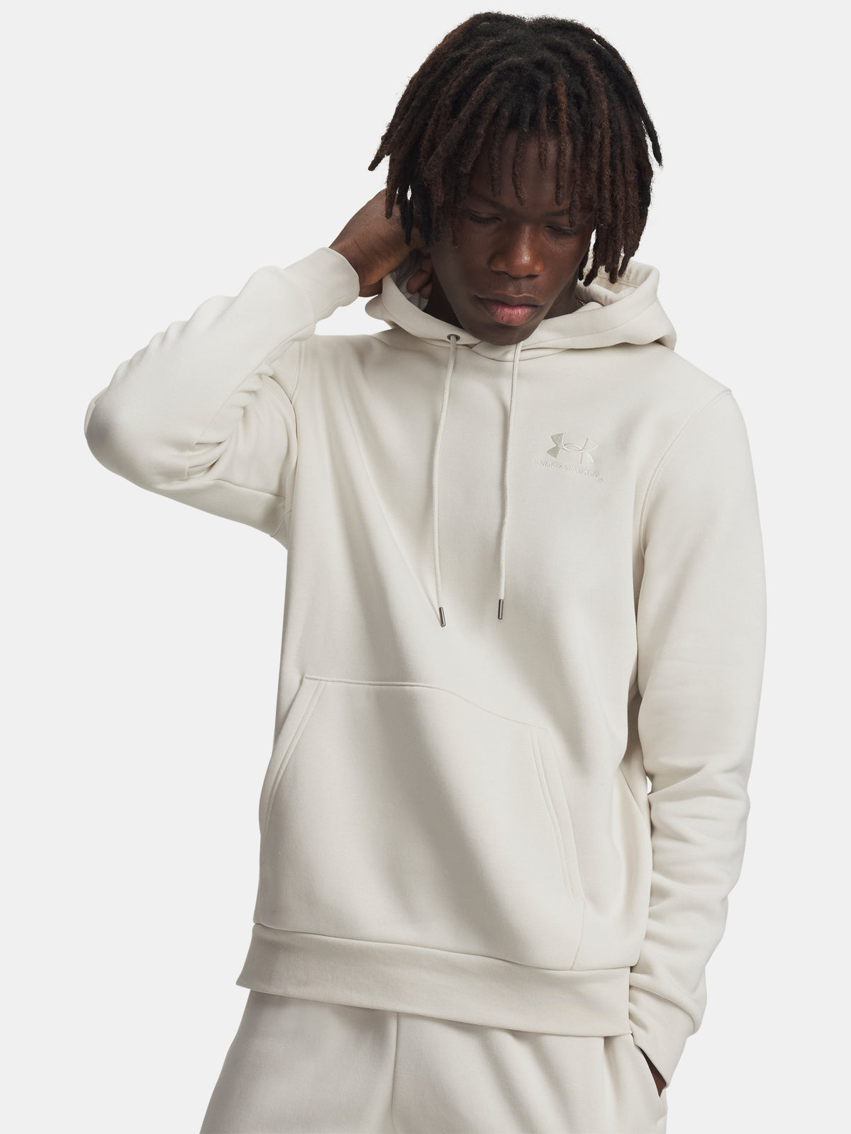 Pánská mikina Under Armour UA Icon Fleece Hoodie-WHT férfi