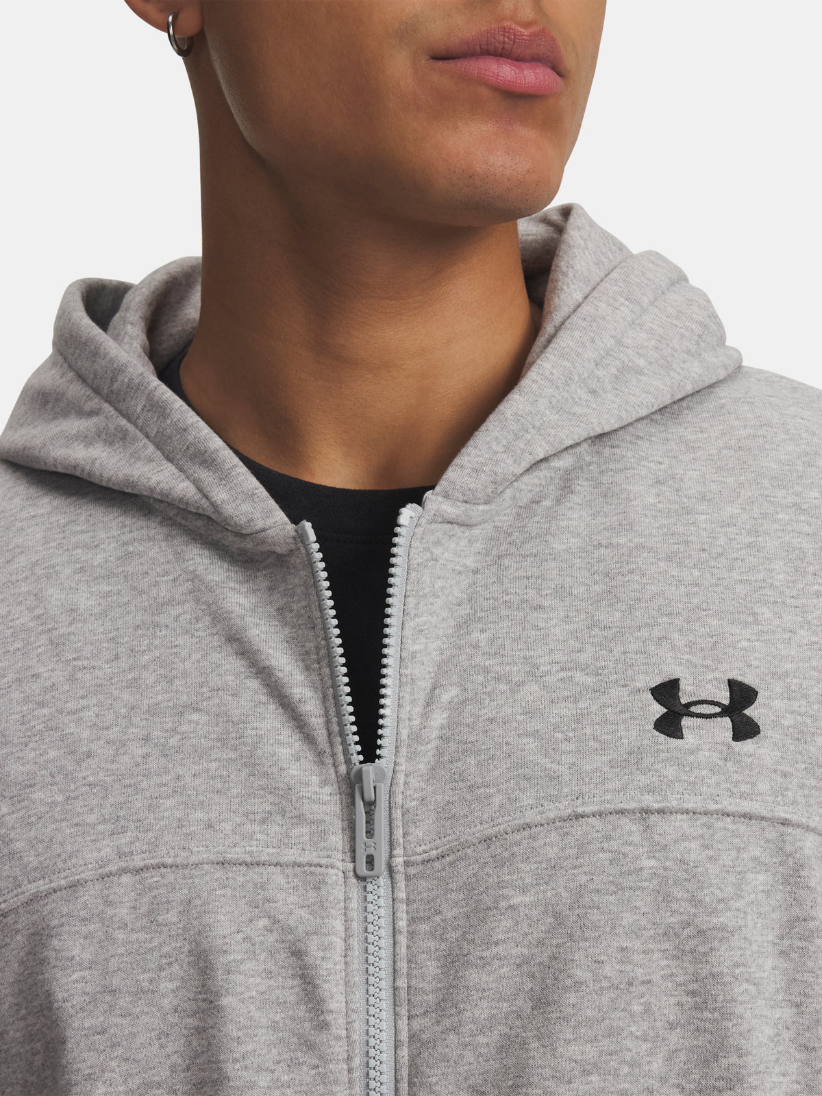 Pánská mikina Under Armour UA Rival LW FZ-GRY szürke férfi Kapucnis pulóver
