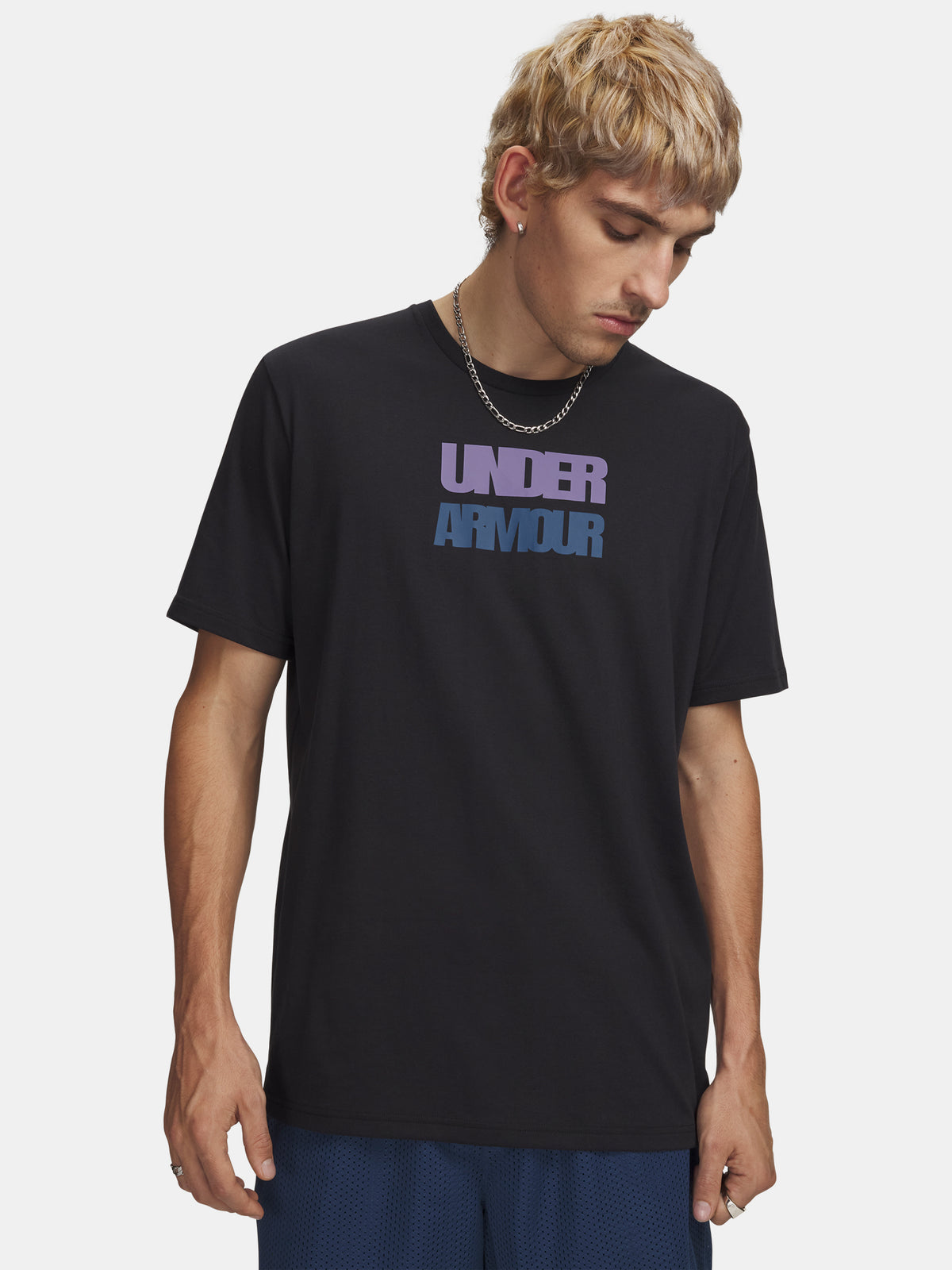 Pánské triko Under Armour UA BLOCK LOGO SS férfi