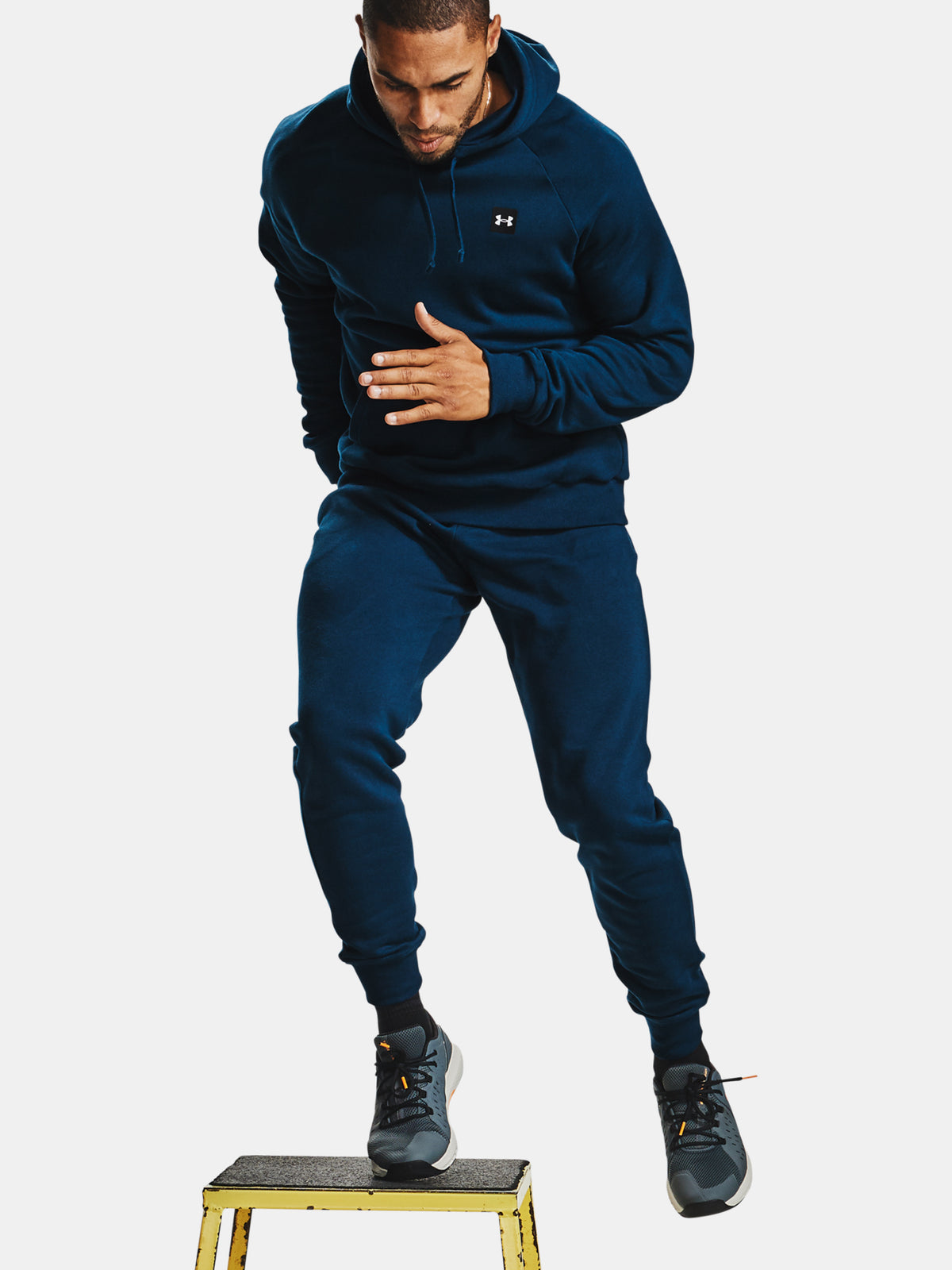 Under Armour Rival Fleece Hoodie kék férfi pulóver