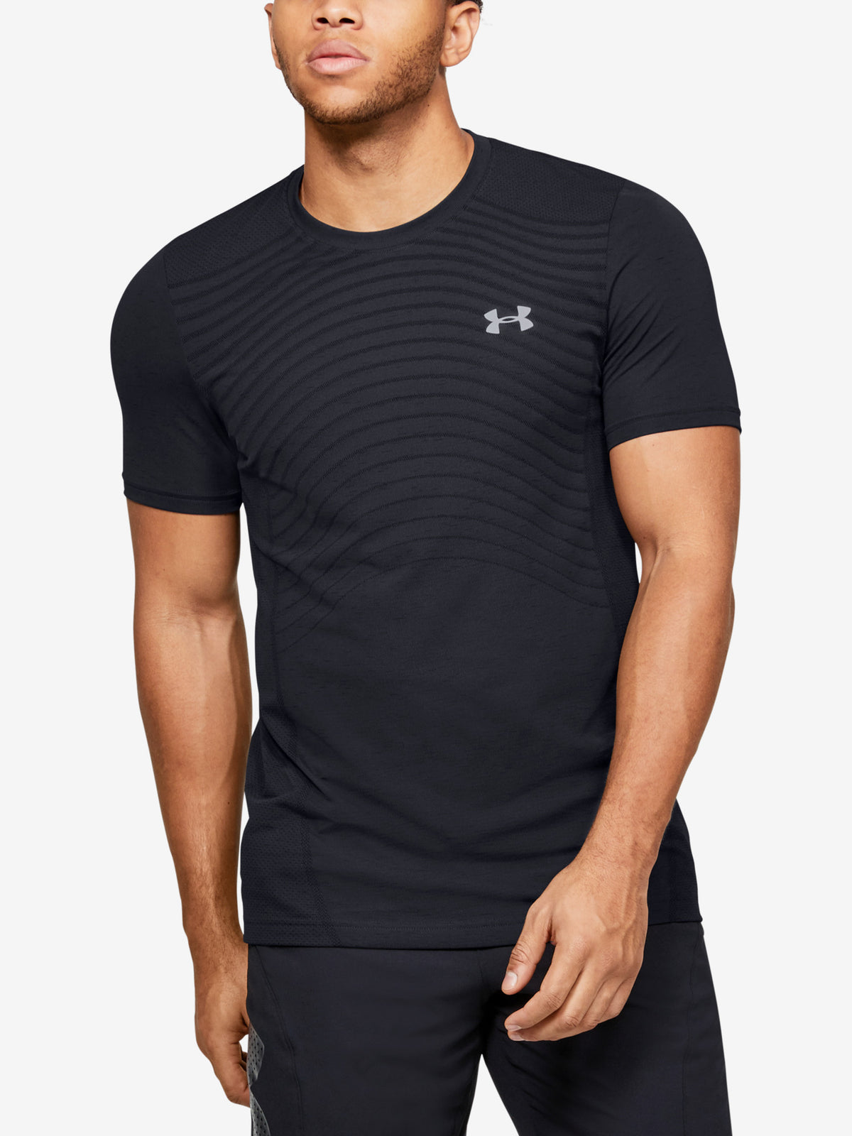 Under Armour Seamless Wave Ss férfi póló, fekete
