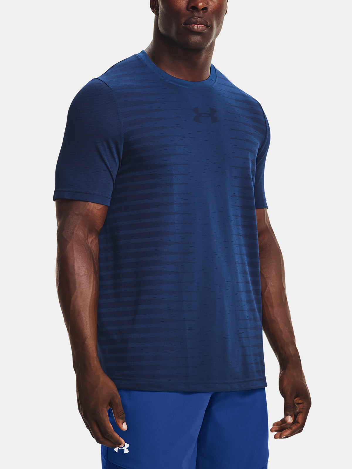Under Armour Seamless Wordmark SS férfi póló, kék