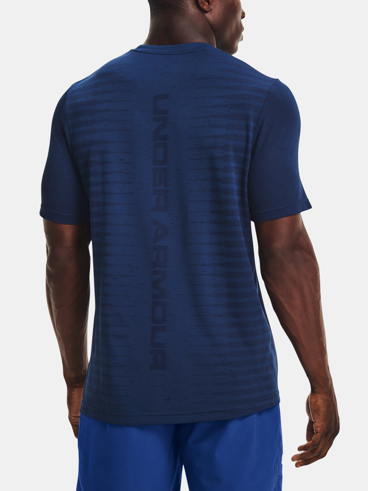 Under Armour Seamless Wordmark SS férfi póló, kék