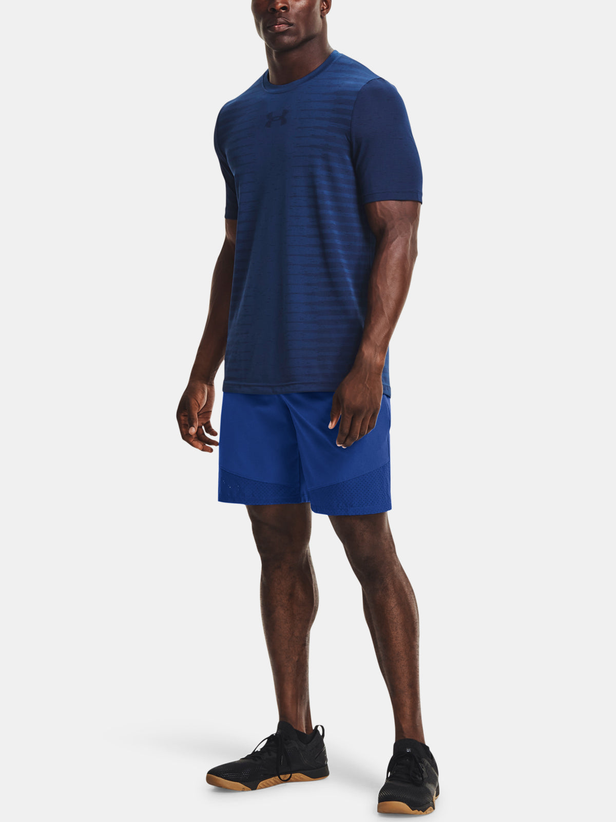 Under Armour Seamless Wordmark SS férfi póló, kék