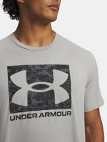 Under Armour UA ABC CAMO BOXED LOGO SS szürke férfi póló