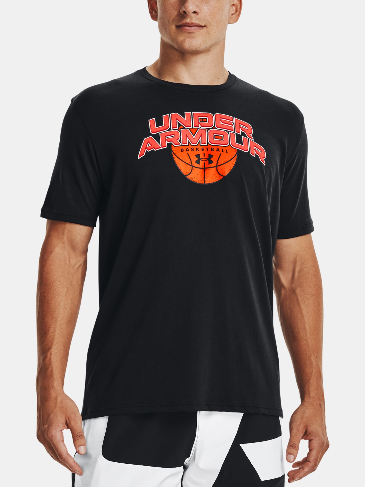Under Armour UA BBALL BRANDED WRDMRK SS férfi póló, fekete